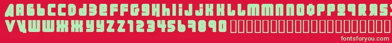 Ural ffy Font – Green Fonts on Red Background