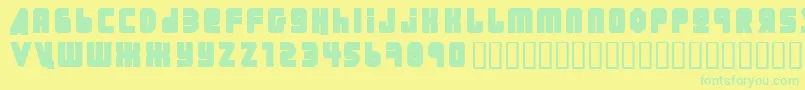 Ural ffy Font – Green Fonts on Yellow Background