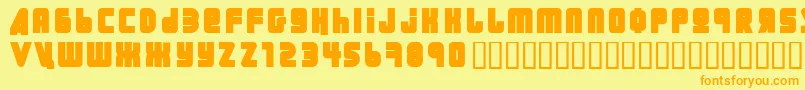 Ural ffy Font – Orange Fonts on Yellow Background