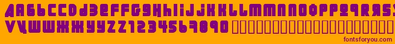 Ural ffy Font – Purple Fonts on Orange Background