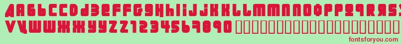 Ural ffy Font – Red Fonts on Green Background