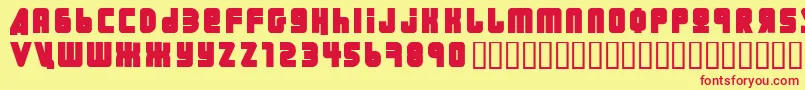 Ural ffy Font – Red Fonts on Yellow Background