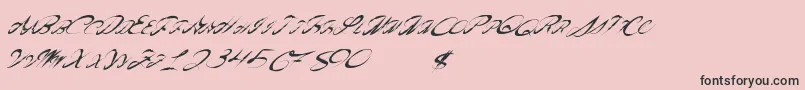 Americanwestern-Schriftart – Schwarze Schriften auf rosa Hintergrund