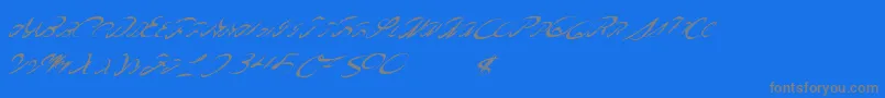 Americanwestern-Schriftart – Graue Schriften auf blauem Hintergrund