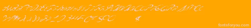 Americanwestern Font – Pink Fonts on Orange Background