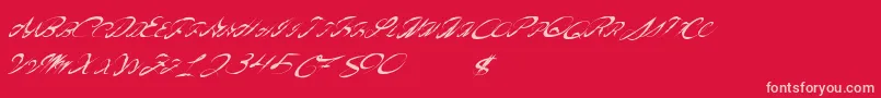 Americanwestern Font – Pink Fonts on Red Background