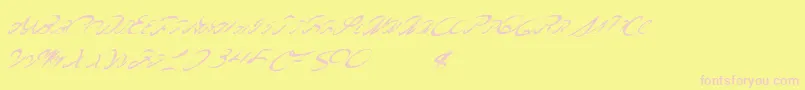 Americanwestern Font – Pink Fonts on Yellow Background