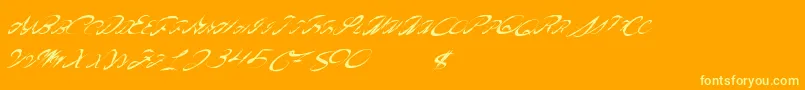 Americanwestern Font – Yellow Fonts on Orange Background