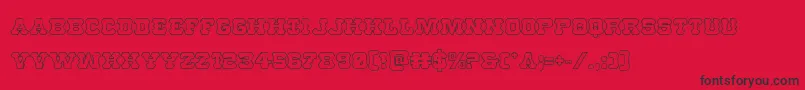Usmarshalshadow Font – Black Fonts on Red Background