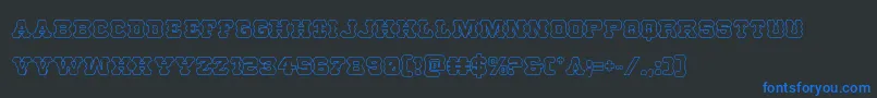 Usmarshalshadow Font – Blue Fonts on Black Background