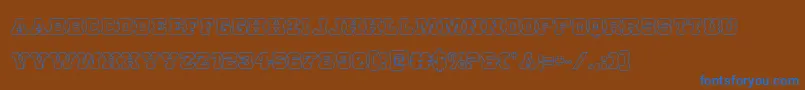 Usmarshalshadow Font – Blue Fonts on Brown Background