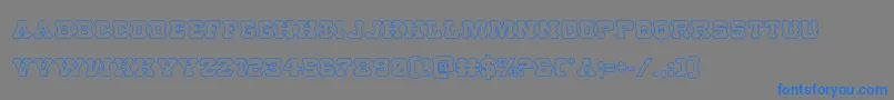 Usmarshalshadow Font – Blue Fonts on Gray Background