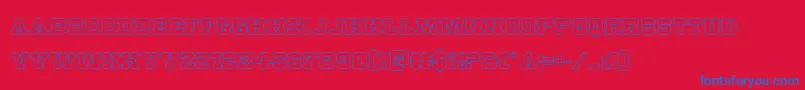 Usmarshalshadow Font – Blue Fonts on Red Background