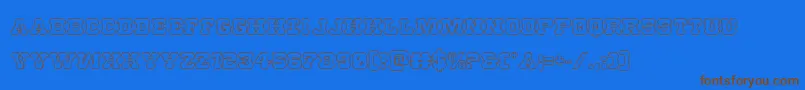 Usmarshalshadow Font – Brown Fonts on Blue Background