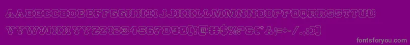 Usmarshalshadow Font – Gray Fonts on Purple Background