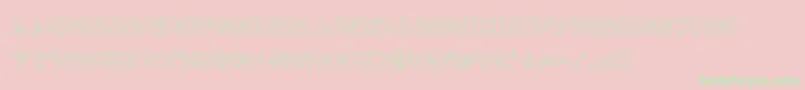Usmarshalshadow Font – Green Fonts on Pink Background