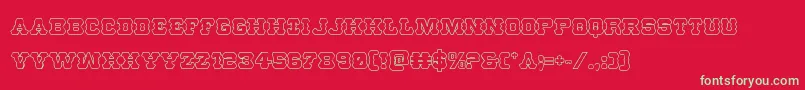 Usmarshalshadow Font – Green Fonts on Red Background