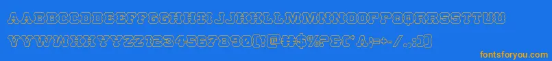 Usmarshalshadow Font – Orange Fonts on Blue Background