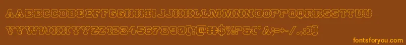 Usmarshalshadow Font – Orange Fonts on Brown Background