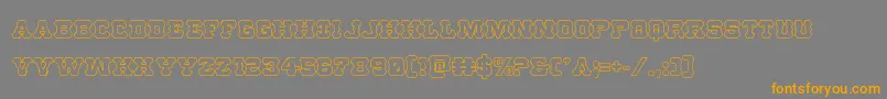 Usmarshalshadow Font – Orange Fonts on Gray Background