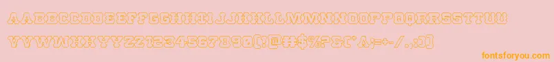 Usmarshalshadow Font – Orange Fonts on Pink Background