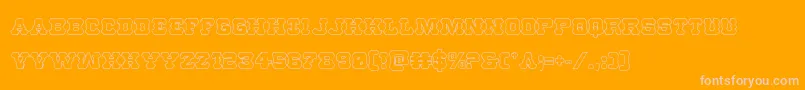 Usmarshalshadow Font – Pink Fonts on Orange Background