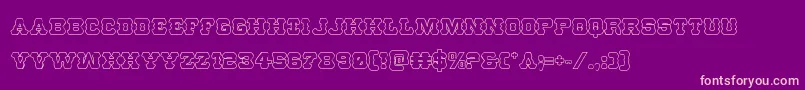 Usmarshalshadow Font – Pink Fonts on Purple Background