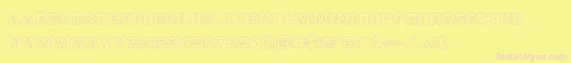 Usmarshalshadow-Schriftart – Rosa Schriften auf gelbem Hintergrund