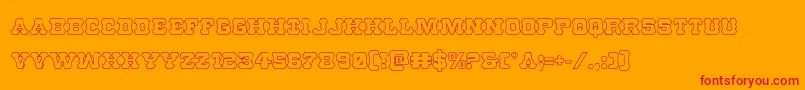 フォントUsmarshalshadow – オレンジの背景に赤い文字