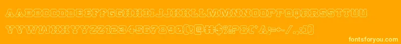 Usmarshalshadow Font – Yellow Fonts on Orange Background