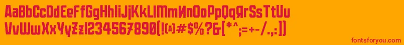 Moshka Font – Red Fonts on Orange Background