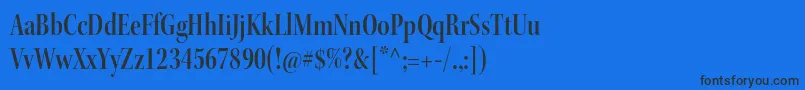 Шрифт KeplerstdSemiboldcndisp – чёрные шрифты на синем фоне