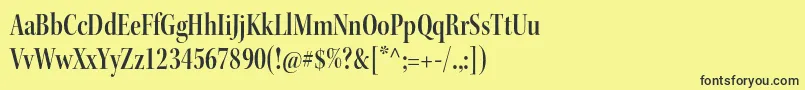 KeplerstdSemiboldcndisp Font – Black Fonts on Yellow Background