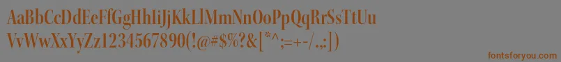 KeplerstdSemiboldcndisp Font – Brown Fonts on Gray Background