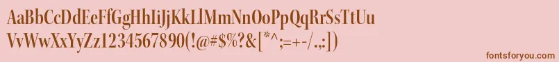KeplerstdSemiboldcndisp Font – Brown Fonts on Pink Background