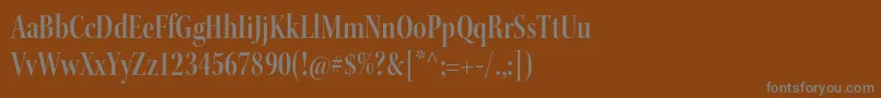 フォントKeplerstdSemiboldcndisp – 茶色の背景に灰色の文字