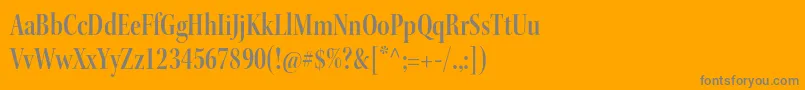 Шрифт KeplerstdSemiboldcndisp – серые шрифты на оранжевом фоне