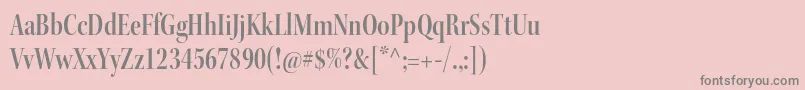 KeplerstdSemiboldcndisp Font – Gray Fonts on Pink Background