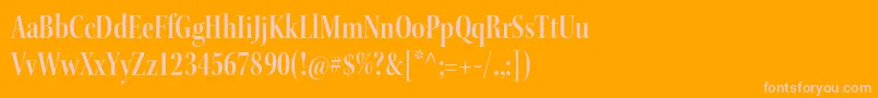 KeplerstdSemiboldcndisp Font – Pink Fonts on Orange Background