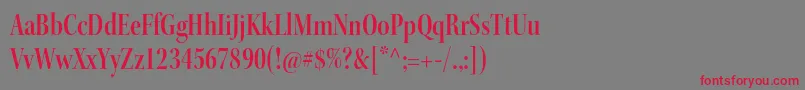 KeplerstdSemiboldcndisp Font – Red Fonts on Gray Background