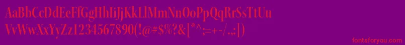 KeplerstdSemiboldcndisp Font – Red Fonts on Purple Background