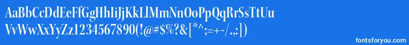 KeplerstdSemiboldcndisp Font – White Fonts on Blue Background