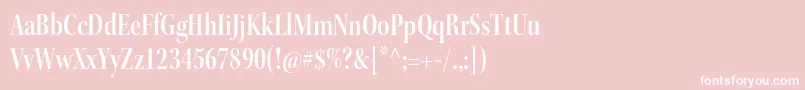 フォントKeplerstdSemiboldcndisp – ピンクの背景に白い文字