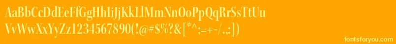 Шрифт KeplerstdSemiboldcndisp – жёлтые шрифты на оранжевом фоне
