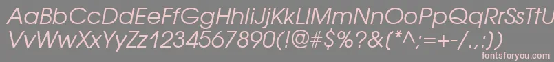 AvantgardegothictttItalic Font – Pink Fonts on Gray Background