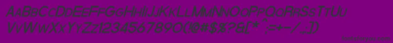 QuantumItalic Font – Black Fonts on Purple Background