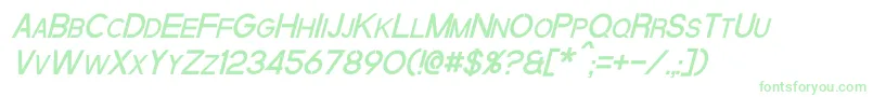 QuantumItalic Font – Green Fonts on White Background