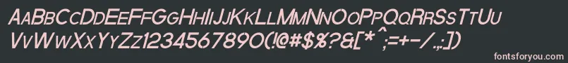 QuantumItalic Font – Pink Fonts on Black Background