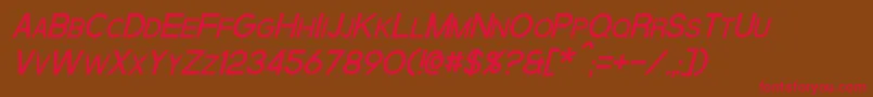 QuantumItalic Font – Red Fonts on Brown Background