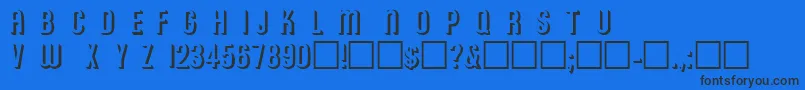 Roundedrelief Font – Black Fonts on Blue Background